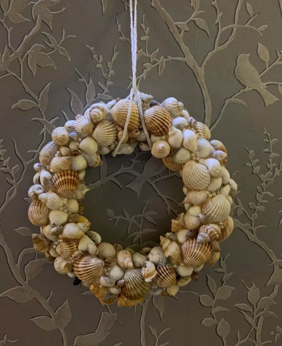 Nautical seashell wreath - seashell,