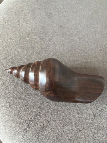 Wooden carved shell inches - wooden,