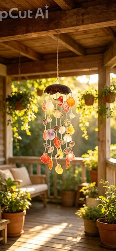 Seashell mobile hanging decor - seashell,