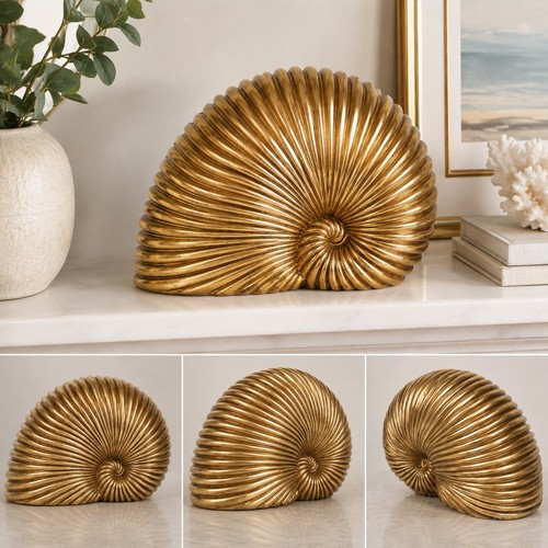 Large golden shell - golden,