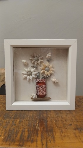 Handmade framed picture beach - framed,