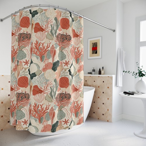 Coral reef seashell pattern - coral,