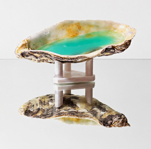 Handmade seashell teal resin - handmade,